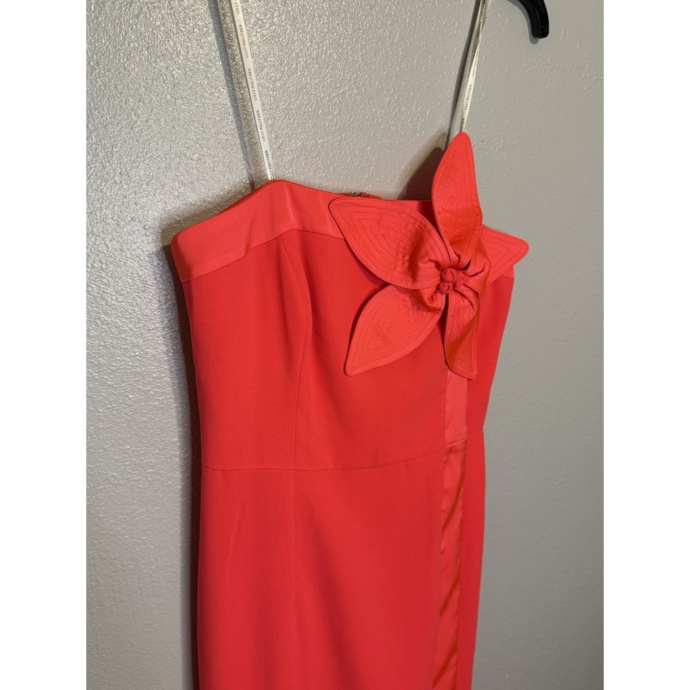 Lilly Pulitzer Anasophia Rosette Strapless Maxi Column Dress Size 2 Cane Coral - Picture 2 of 7